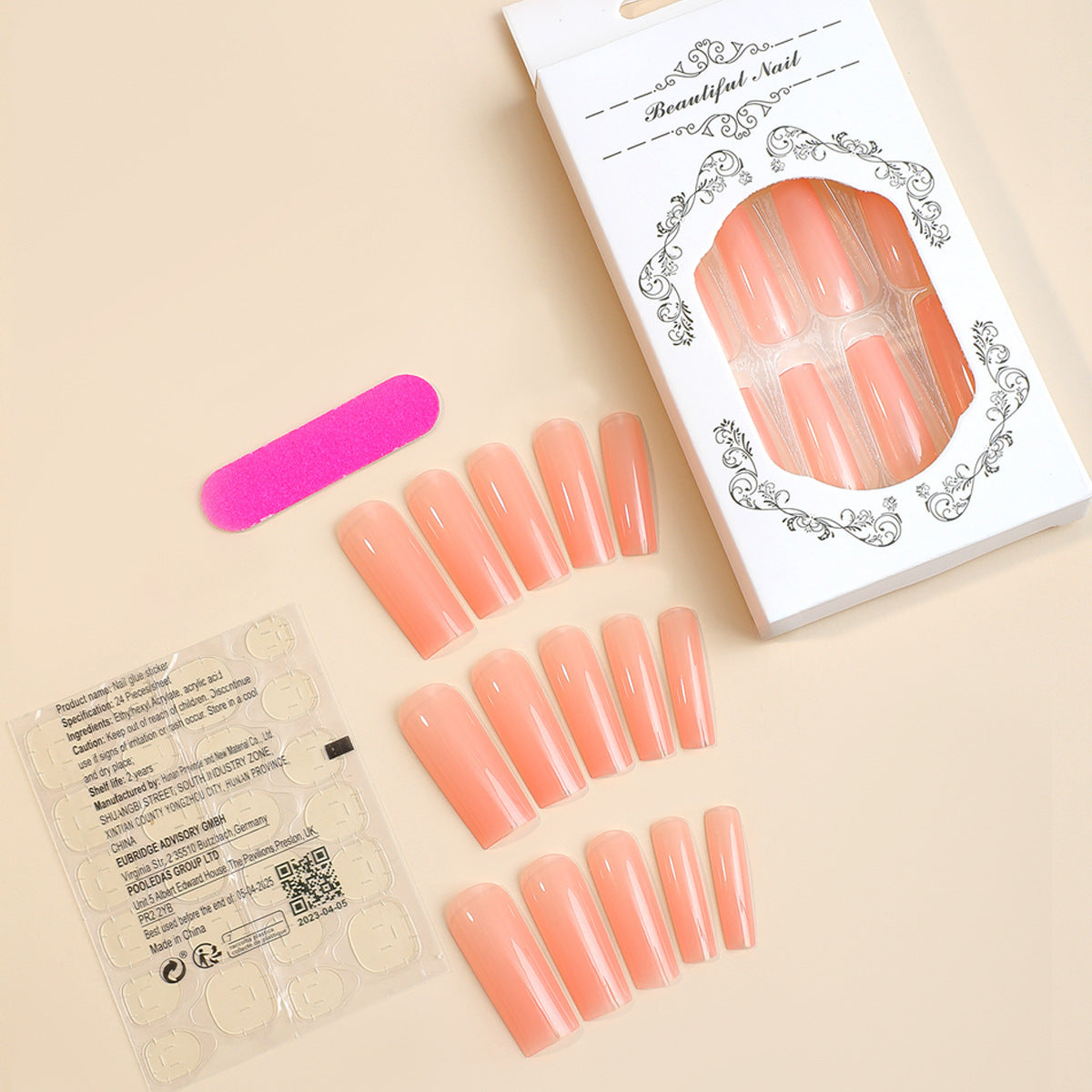 Starry Sky Fake Nails – Solid Color Press On Nails with Jelly Glue | INS Style